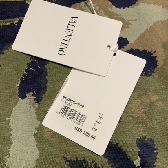 Valentino Garavani Men's Camo Camouflage Logo T-shirt Sz M - Picture 6 of 8